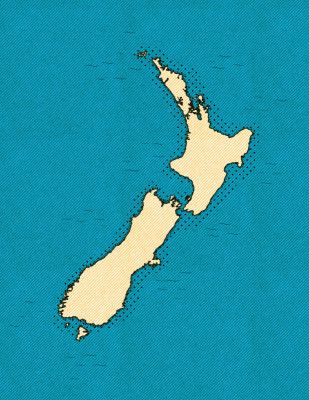 New Zealand Vintage Map
