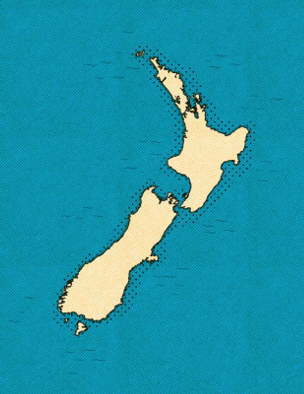 New Zealand Vintage Map