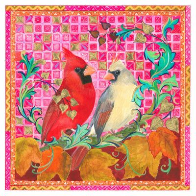 Autumn Cardinal Birds