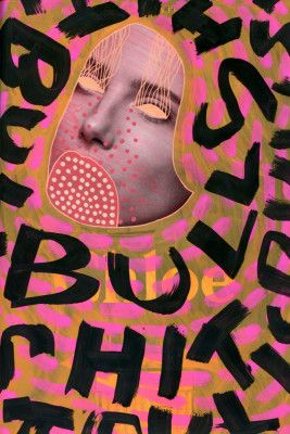 Vibrant Abstract Face Typography