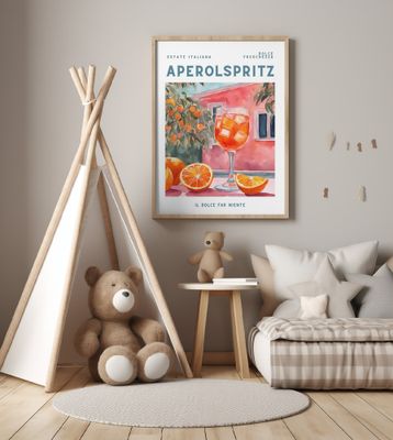 Aperol Spritz, Aquarell, Fresh