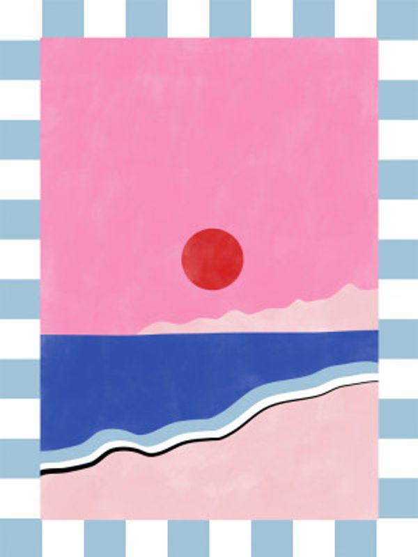 Minimalist Beach Scene