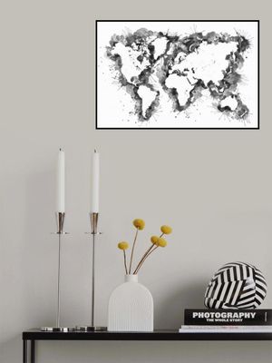 Gray strokes world map