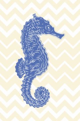 Blue Seahorse Charm