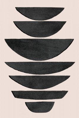 Stacked Black Semi Circles