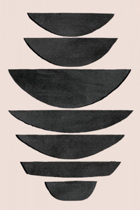 Stacked Black Semi Circles