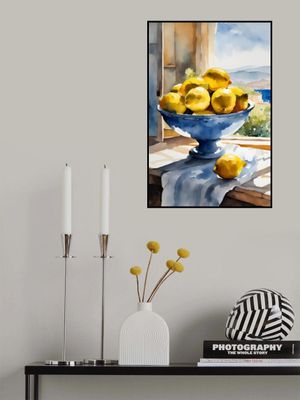 Bowl With Lemons In Front Of Window