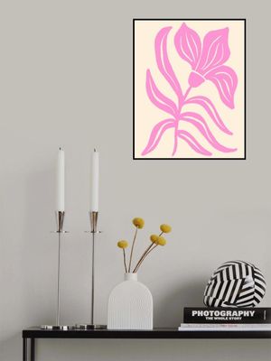 Abstract Pink Stylized Tulip