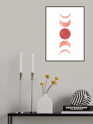 Moon phases in watercolor