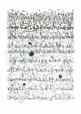 Asemic writing Curious Matter