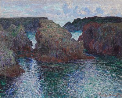 Rocks At Port Goulphar, Belle Île (1886) By Claude Monet