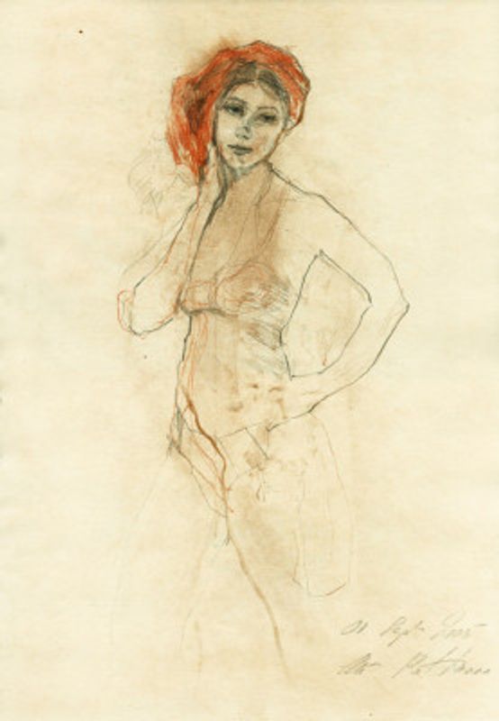 Sketch of a Standing Female Figure