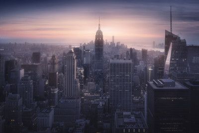 Manhattan going into the night