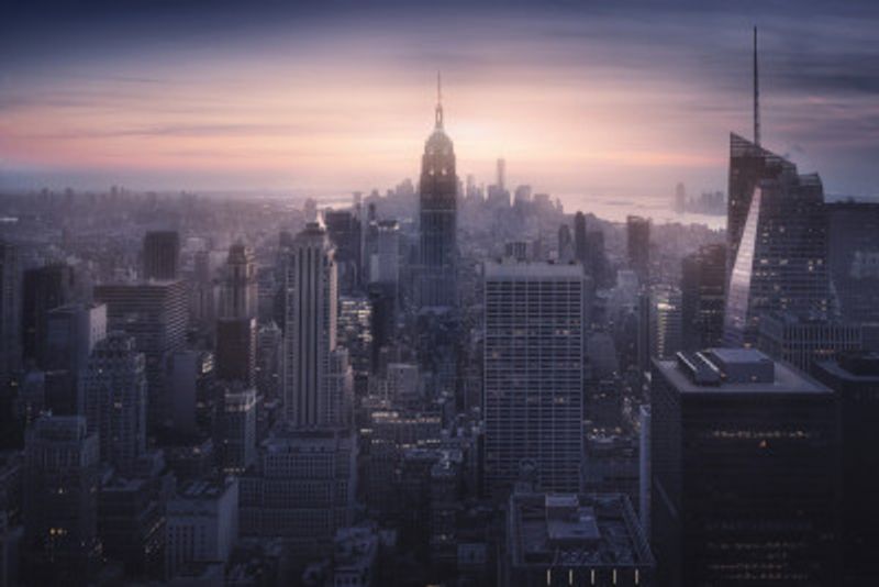 Manhattan going into the night