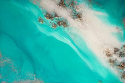 Vibrant Aqua - Rocky Shoreline