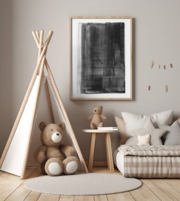 Black And White Abstract Watercolor