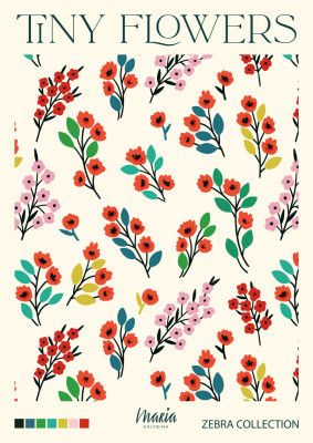 TINY FLOWERS. Zebra Collection