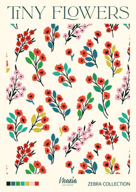 TINY FLOWERS. Zebra Collection