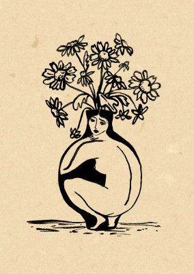 Woman in vase