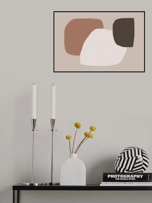 Geometric Shapes in Brown White and Black