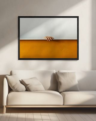 Human Hand Gripping The Top Edge