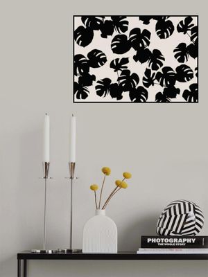 Monstera Leaves Black