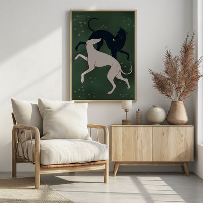Elegant Greyhound Pair
