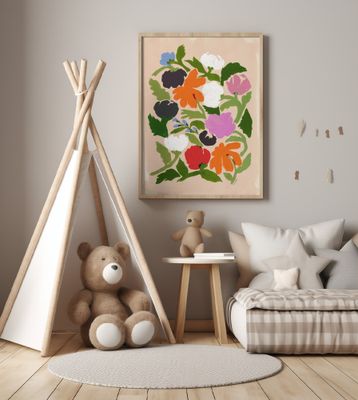 Vibrant Floral  Abstract Flowers