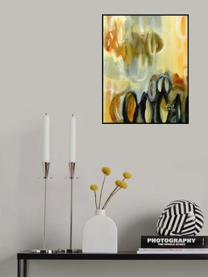 Abstract With Ovals and Gold