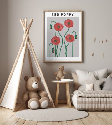 Red Poppy - National flower of Belgium
