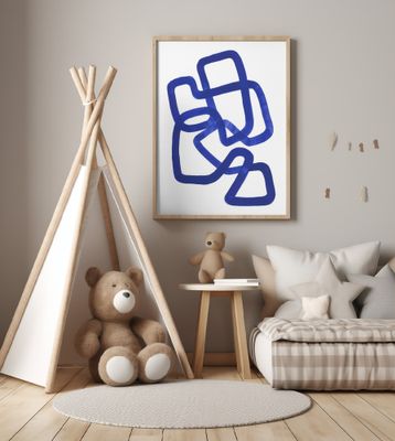 Composition In Blue 03