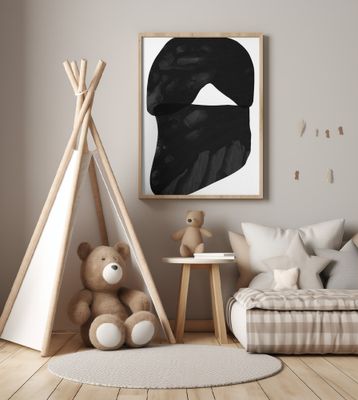 Abstract Black Forms No.1