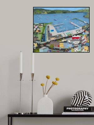 Arial View of Dingle Harbor by Irish Artist Carla Daly