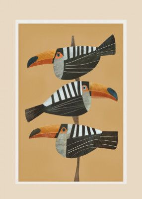 Stacked Tropical Toucans
