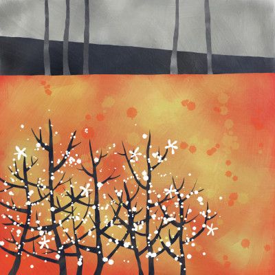 Blackthorn Hedgerow Landscape