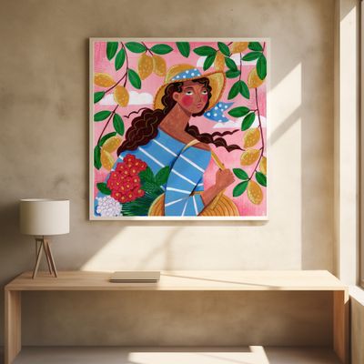 Portrait woman in Amalfi coast Italy