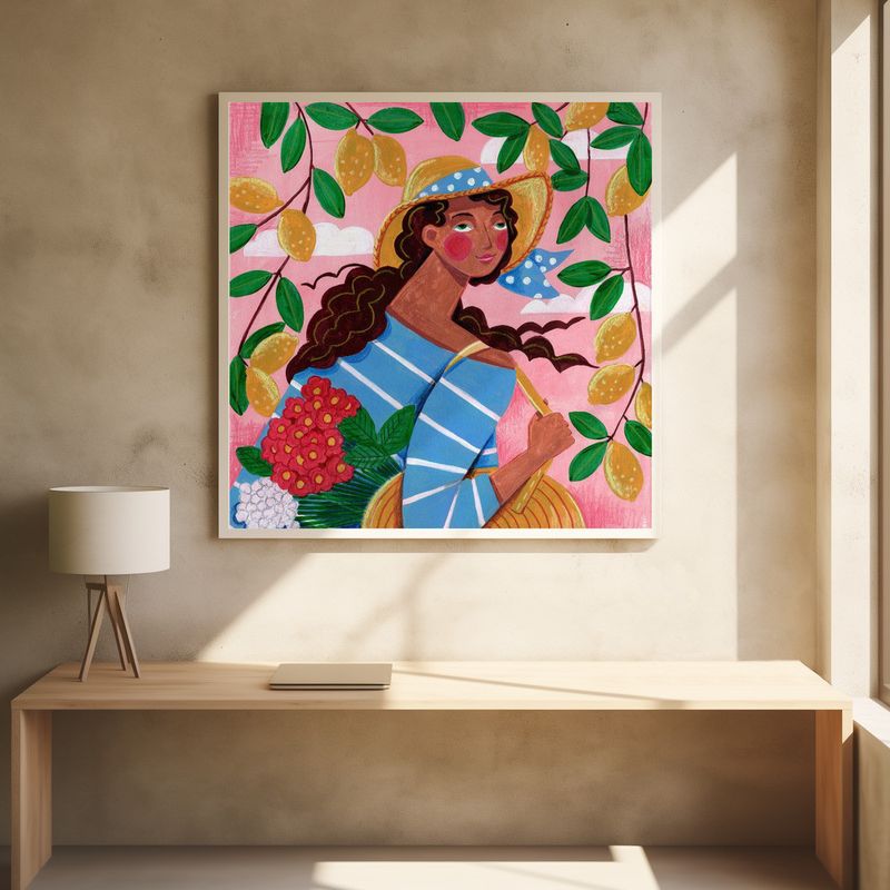 Portrait woman in Amalfi coast Italy