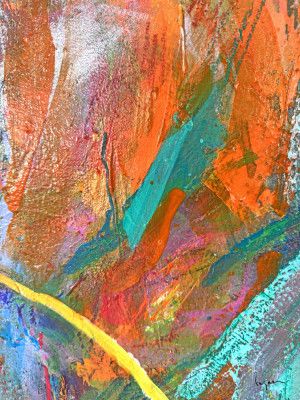 Vibrant expressionist orange