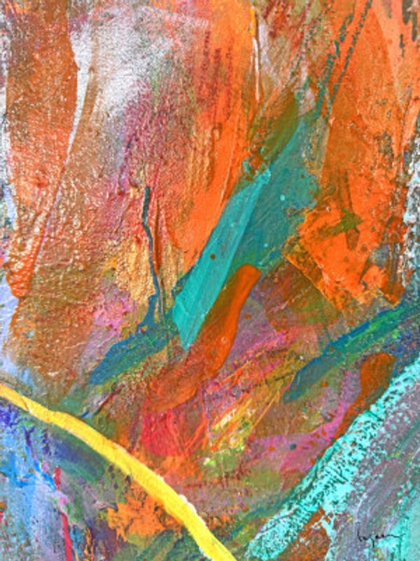 Vibrant expressionist orange