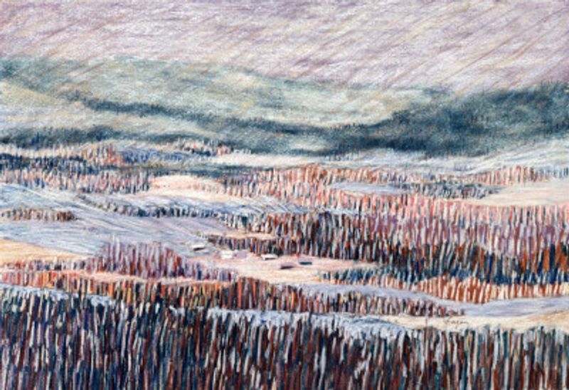 Winter landscape Tapestry
