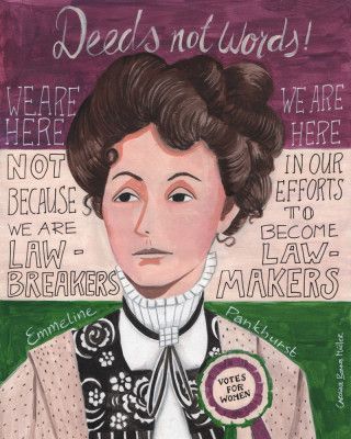 Portrait of a woman, Emmeline Pankhurst
