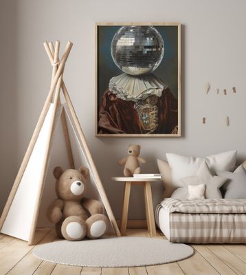 Antique Disco Ball, A Man with Disco head
