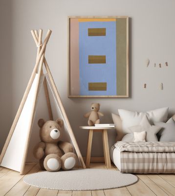 Abstract Blue Blocks