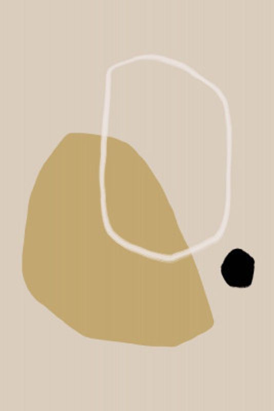 Beige and Black Geometric Shapes
