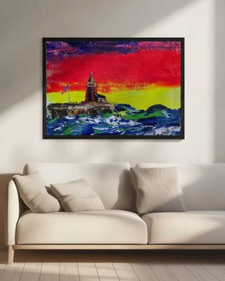 Santa Cruz Lighthouse In Sunset  2