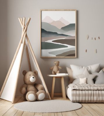 Serene Mountain Silhouettes