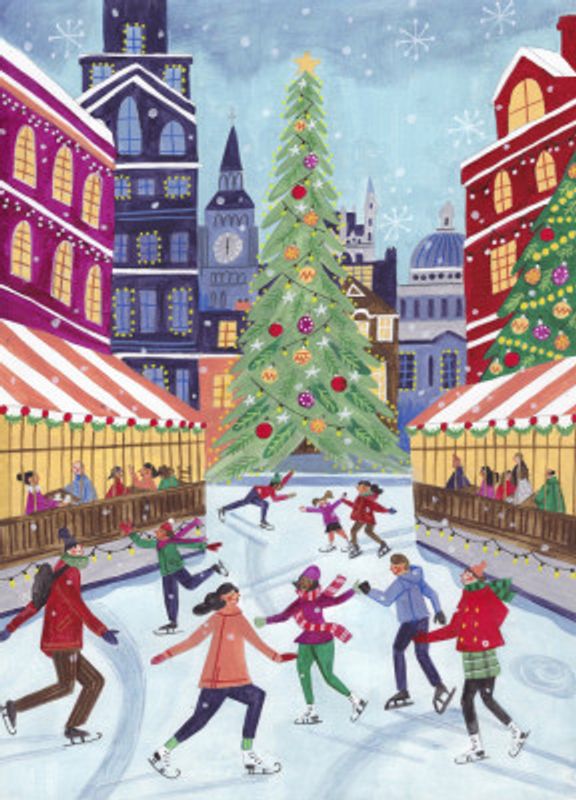 Skating in London Christmas