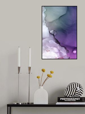 Fluid Gradients of Purple White and Gray