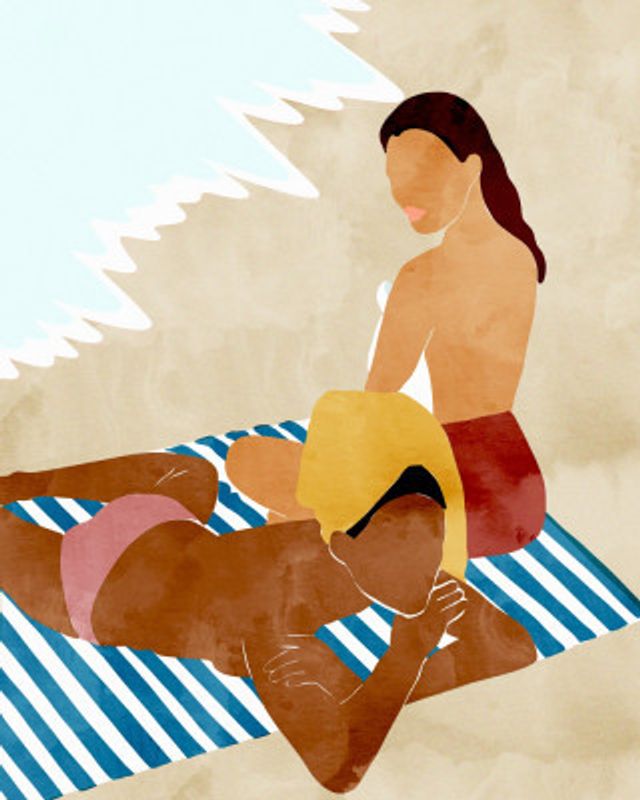 Minimalist Beach Scene