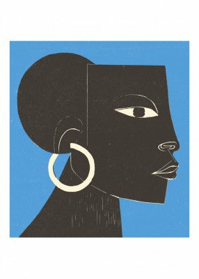 Portrait Woodblock Abstracted